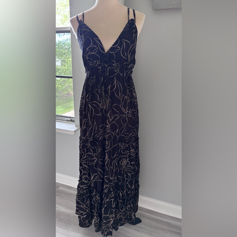 Coy Resort Black Floral Maxi Dress